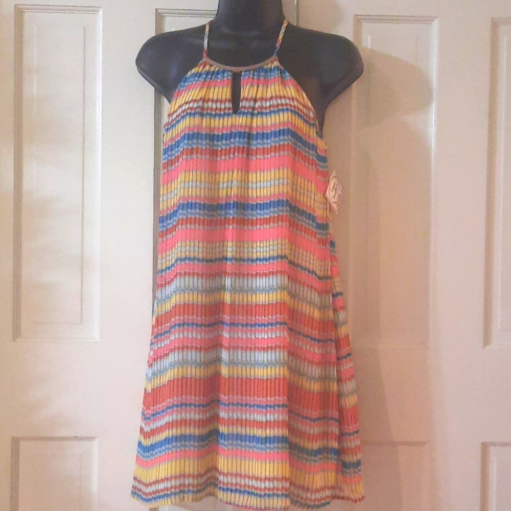 Stripped Halter Womens Dress - Size: Small - Multi Color - Brand: Red Camel